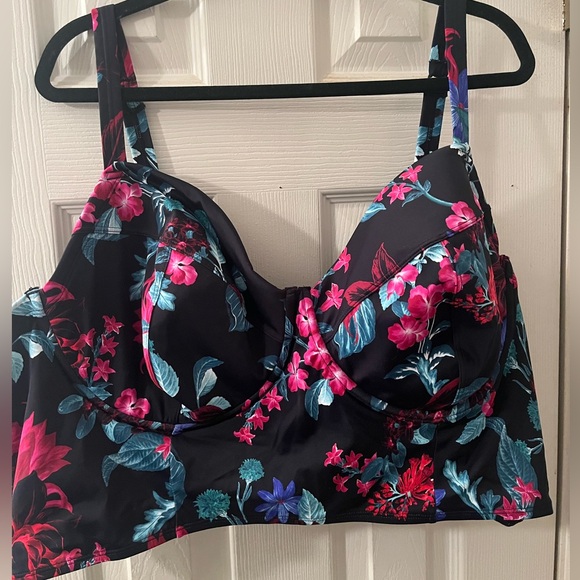 NWT 6X Torrid Floral Women's Underwire Bikini Top - Picture 1 of 13